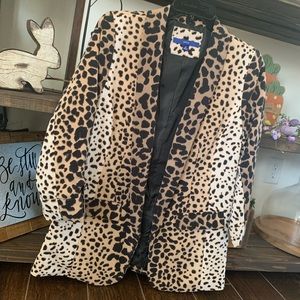 APT 9 leopard cheetah blazer jacket
